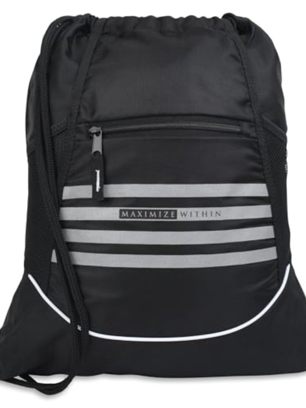 Water-Resistant Drawstring Sackpack Lightweight Gym Backpack Mesh Pockets